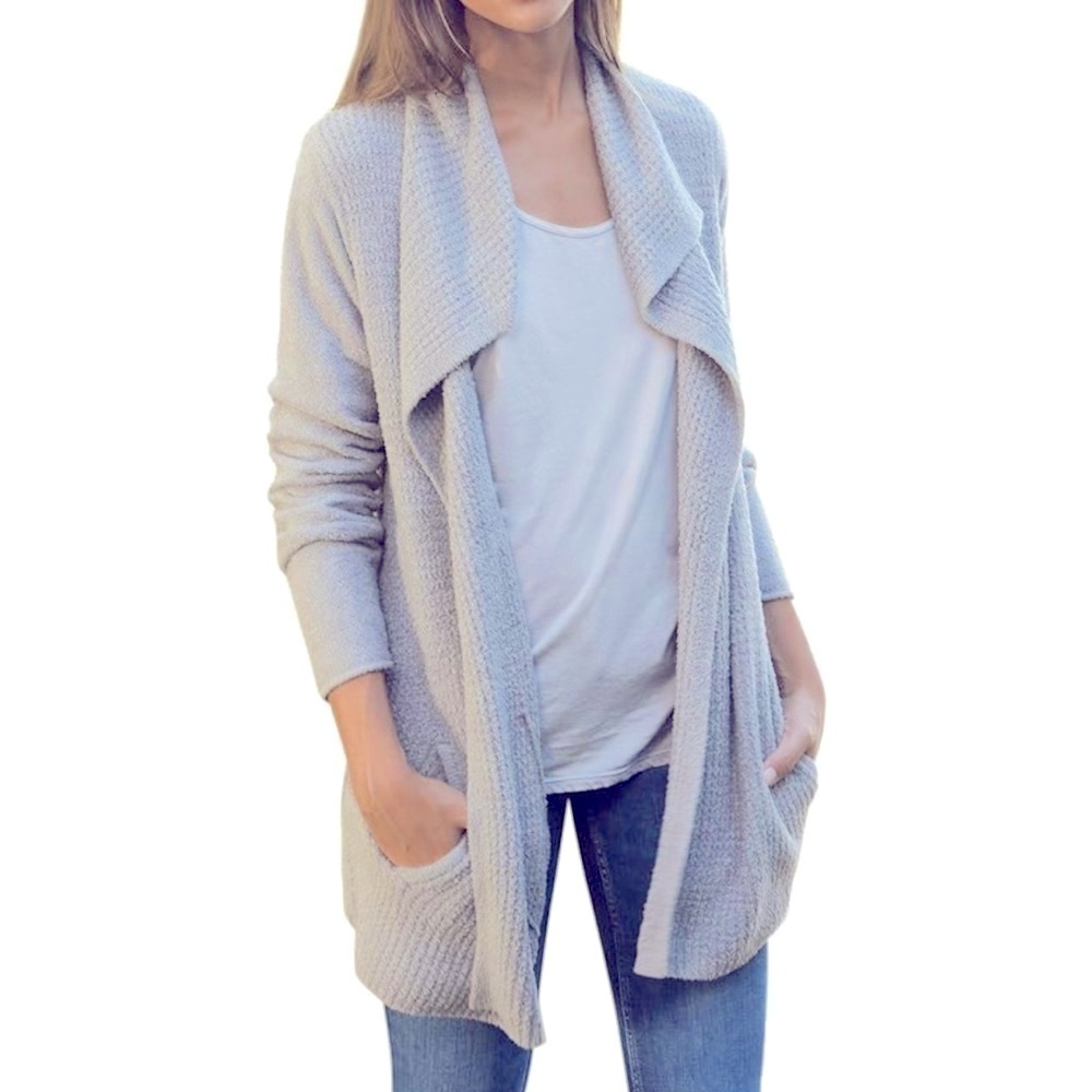 Barefoot Dreams CozyChic Lite Coastal Cardi Women Cardigan Long Sleeve - Open